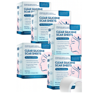 5 parches de silicona para cicatrices de Rostro y Cuerpo