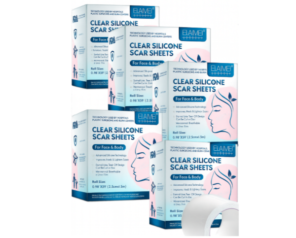 5 parches de silicona para cicatrices de Rostro y Cuerpo